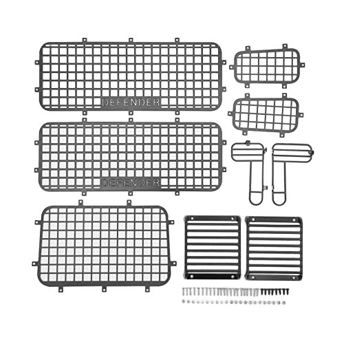 Akozon Linkes und Rechtes Schutznetz, R C Scratching RC Defender Window Guard füR TRX4 Cars Net RC Metal Mesh Simulation Exquisite Prevent von Akozon