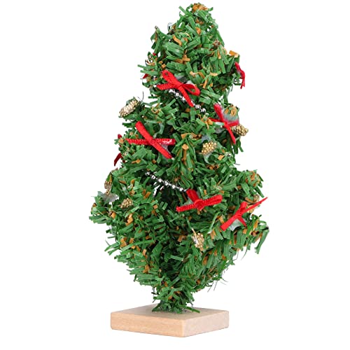 Akozon Mini-Weihnachtsbaum, Mini-Tisch-Weihnachtsbaum Im Maßstab 1:12 – Lebensechte 11,9 cm Große Puppenhaus-Dekoration für Weihnachten von Akozon