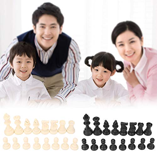 Akozon Plastic International Chess Stücke Set-Standard-Turnierschacher in Schwarz und Weiß mit Anti-Skid-umweltfreundlich und Ungiftig für Alle Altersgruppen Akozon Plastic International Chess Stücke Set-Standard-Turnierschacher in Schwarz und Weiß mit Anti-Skid-umweltfreundlich und Ungiftig für Alle Altersgruppen von Akozon
