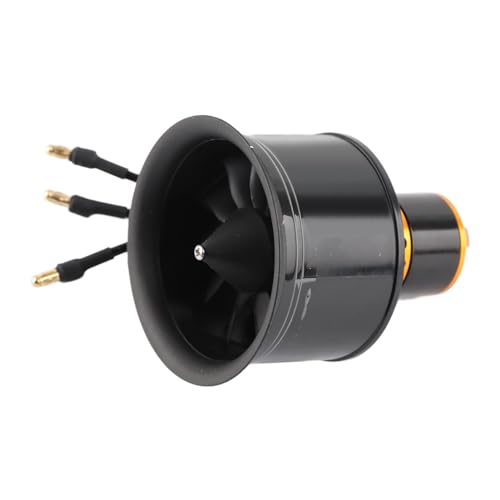 Akozon QXMotor 50 Mm EDF 12-Blatt-Kanalventilator-Set mit Bürstenlosem QF26115000KV 3-4S-Motor für RC-Flugzeuge, Hochgeschwindigkeitsbetrieb, CCW-Rotation (CCW) von Akozon