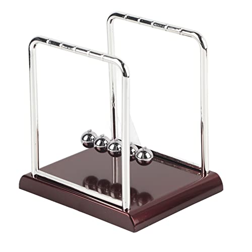 Akozon Quadratisches Newton's Cradle Kinetic Energy Schreibtischspielzeug – Elegante Heimdekoration, Kugel und Pendelbewegung für Büro, Arbeitszimmer, Einzigartige Geschenkidee von Akozon