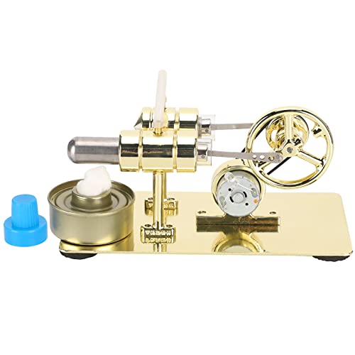 Akozon Stirlingmotor-Modell, Wissenschaftliches Lernspielzeug für, Einfach zu Montierender Externer Verbrennungsmotor-Bausatz, Ideal für Physik-Lernen und Demonstration Im von Akozon