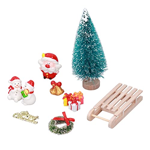 Akozon Miniatur-Weihnachtsfiguren, Miniatur-Weihnachtsfiguren, DIY-Dekoration – Puppenhaus-Weihnachtszubehör-Set Im Maßstab 1:12 von Akozon