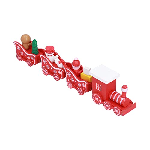 Akozon Weihnachtszug-Ornamente, Lebendiges Weihnachtszug-Ornament-Set, Bunte Miniatur-Cartoon-Weihnachtszugmodelle Mädchen (493 x 493 cm / von Akozon