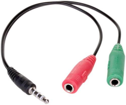 Akyga AK-AV-08 Audio Adapterkabel [1x Klinkenstecker 3.5mm - 2x Klinkenbuchse 3.5 mm] 15cm Schwarz von Akyga