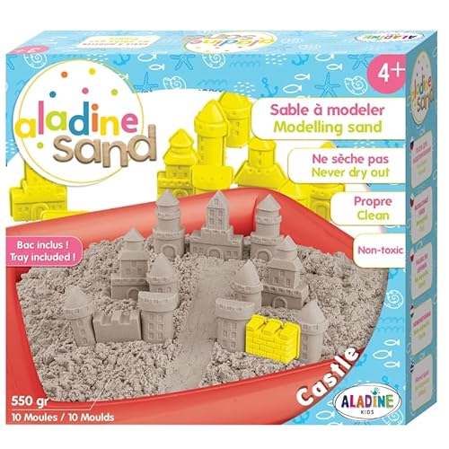 Aladine Kreativ-Set Magischer Sand – Schloss – Modelliersand – 550 g von Aladine