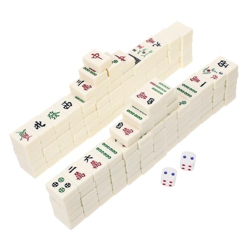 1 Satz majiang Interessantes Mahjong-Kit Mahjong-Tisch Mahjong der chinesischen Familie mahjongg traditionelle Spiele Reise-Mahjong-Spielzeug Mahjong Reisespielzeug Melamin Alasum von Alasum