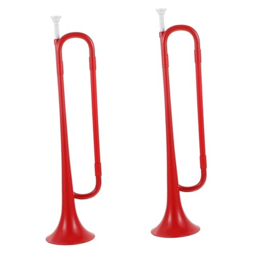 2 STK B-Trompete Geräuschspielzeug Studentische Trompete Horn für Schulmannschaft Kinderhorn kinderinstrumente Kinder musikinstrumente Requisite für Leistung Jugendhorn Abs rot Alasum von Alasum