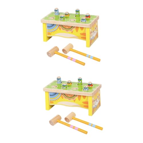 2 STK Gopher-Spiel spielzeughandys für Babys babyspielzeug säugling Spielzeug Toy spielzeuge -Spielzeug Kinderspiel pädagogische Spiele Gopher-Beat Bambus Alasum von Alasum