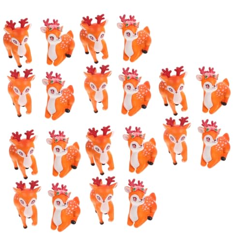 20 Stk Mikro-Landschaftsverzierung Auto-Ornament Miniatur-Hirschfiguren Hirschfiguren Mini-Hirschfigur Reh animal figures tooniesfiguren Hirsch-Statue-Dekor Tierstatuen PVC Alasum von Alasum