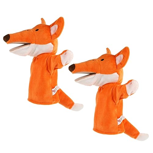 2st Krähe Handpuppe Kinderpuppen Geschichtenerzählendes Puppenspielzeug Weihnachtspuppenspielzeug Puppen Für Zum Geschichtenerzählen Für Orange Plüsch Alasum von Alasum