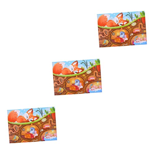 3 Sätze Puzzle Für Kinder Rätsel Für Kinder Vorschulspielzeug Interaktives Puzzle Puzzles Für Kinder Kinderspielzeug Spielzeug Bauen Rätsel Zum Thema Dschungel Musterpuzzle Papier Alasum von Alasum