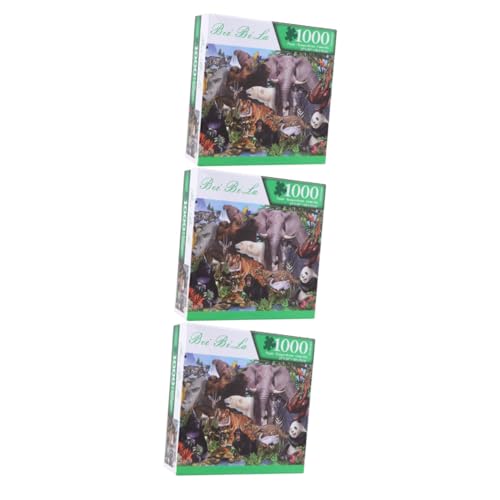 3 Sätze à 1000 Stück Rätsel Waldtier-Puzzle Alasum von Alasum