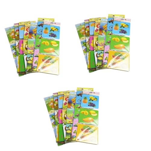 36 STK Puzzle aus Papier für Kinder adventsgeschenke Kinder Animal Puzzle Safe Toy Puzzle spielbuch Toy Spielzeug Cartoon-Tier-Puzzle Papierpuzzle für Kinder Alasum von Alasum