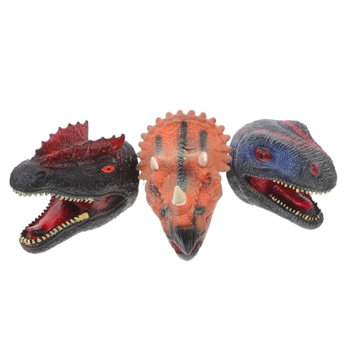 3St Dinosaurier-Handpuppenspielzeug Mini-Dinosaurier- Marionette Roboter Dinosaurier kinderspielzeug Dinosaurier Handpuppe für Tierpuppen Gummi Alasum von Alasum