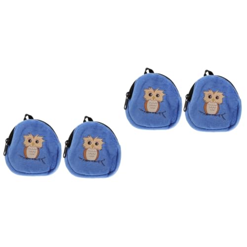 4 Stück 18 Zubehör-Rucksack Für Puppen Kinder-Einkaufstasche Mini-plüschtasche Rucksack Für Kinder Cartoon-Rucksack Mini-puppentasche Amerikanische Puppen Handtasche Blue Baumwolle Alasum von Alasum