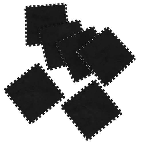 6st Puzzle-Matte Schaumstofffliesen Für Den Außenbereich Spielmatten Für Den Außenbereich Kleinkind-Puzzle Bodenpuzzle Für Kinder Kinderpuzzle Auswechselbare Fußmatten Samt Black Alasum von Alasum