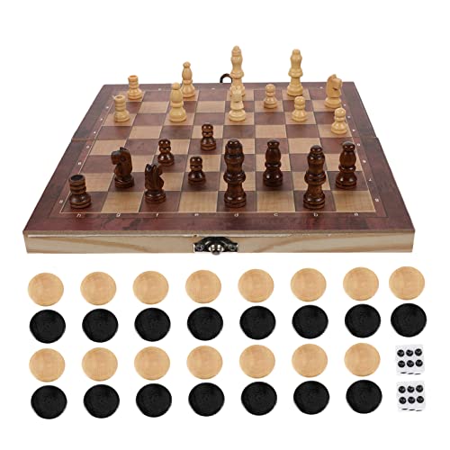 Alasum Holzset 24x24cm 3 in 1 Brettspiel Lernspielzeug Spielzeug Für Jungen Und Mädchen Intelligenzset von Alasum