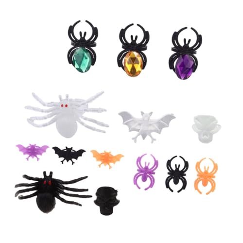 Alasum 1 Satz 50 Stück Halloween Spinne Simulieren Fledermaus Skelett Spinne Gefälschte Fledermaus Skelett Spinne Halloween Dekoration Aus Kunststoff von Alasum