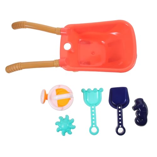 Alasum 1 Satz 6St Strandspielzeug Kinderwagen Spielzeugtasche für den Strand Sandeimer Spielzeug Kinder sandspielzeug Kinder strandspielzeug Strandspielset für Kinder Plastik Orange von Alasum