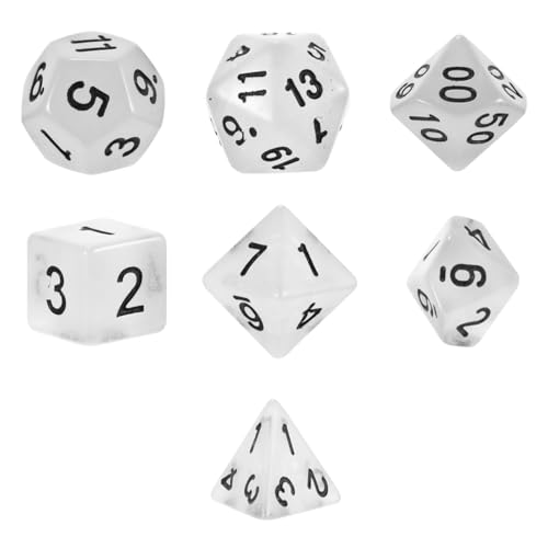 Alasum Leuchtende Mehrseitige Würfel, 7 Stück Rollenspielwürfel 6 Seitige Würfel Trpg Spielwürfel Interessante Zahlenwürfel Leuchtende Polyedrische Brettspielwürfel Alasum Leuchtende Mehrseitige Würfel, 7 Stück Rollenspielwürfel 6 Seitige Würfel Trpg Spielwürfel Interessante Zahlenwürfel Leuchtende Polyedrische Brettspielwürfel von Alasum