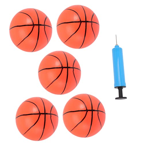 Alasum 1 Satz Aufblasbarer Basketball Hüpfbälle Für Kinder Mini-Wasserball Sommerspielzeug Mini-basketbälle Mini-stressbälle Stressbälle Für Kinder Basketballkorb Für Kinder PVC von Alasum