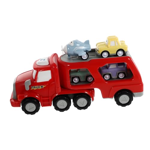 Alasum 1 Satz Baufahrzeug Traktorspielzeug Cartoon-Fahrzeug- puppenwagen kinderspielzeug Auto Spielzeugauto Autospielzeug für Plastik rot von Alasum