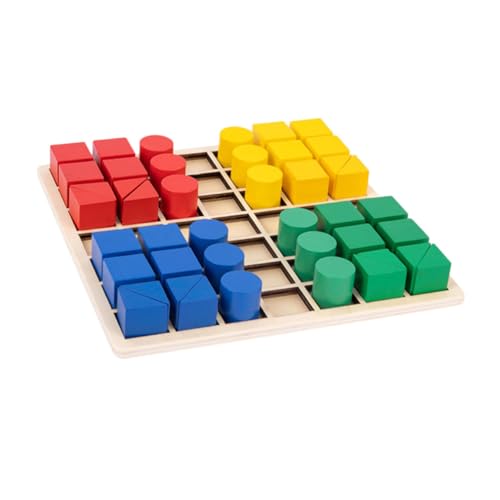 Alasum 1 Satz Baustein-Puzzle-Spielzeug Vorschulspielzeug Formsortierspielzeug Geometrisches Puzzle-Spielzeug Spielzeug Zur Farberkennung Kleinkind Rätsel Kleinkindspielzeug Hölzern von Alasum