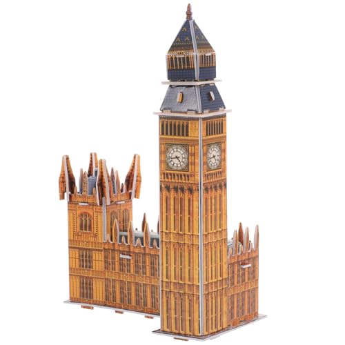 Alasum 1 Satz Big Ben-Puzzle DIY Puzzle interaktives zabawki stymulujące rozwój D Gebäude Puzzle Großer Ben Puzzle Puzzle- für Erwachsene 3D-Rätsel Puzzle Bauen Papier von Alasum