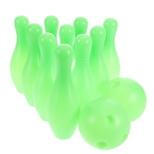 Alasum 1 Satz Bowling-Set für Kinder Spielzeug für Kinder Mini-Bowlingspiel Bowling-Spielzeug Aktivitäten für Kinder Kegeln Kinder Kleinkindspiele Bowlingzubehör Sport Light Green von Alasum