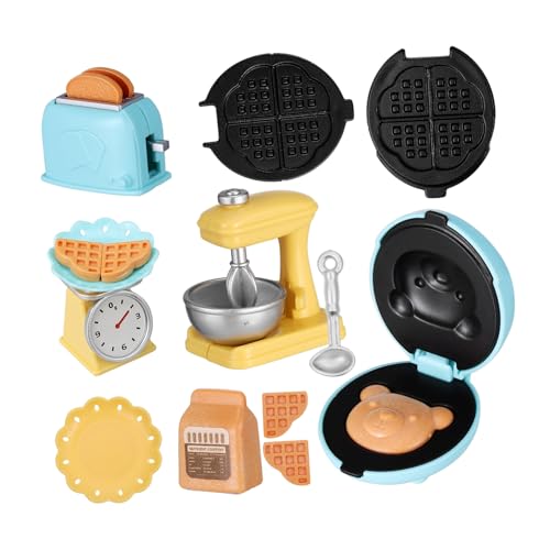 Alasum Miniatur Toaster Für Puppenhaus 1 Set Frühstücksset Für Rollenspiele Deko Für Kleine Küchen Puppenhaus Zubehör Niedliches Frühstücksspielzeug von Alasum