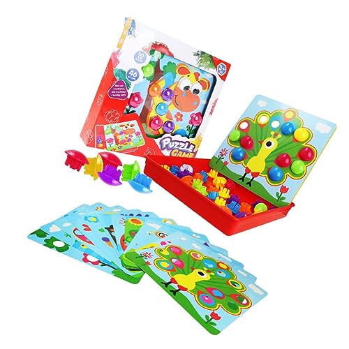 Alasum 1 Satz DIY für kinderspielzeug kauspielzeug Babys geschenketueten Toys Pilz-Nagelpuzzle -Puzzle- Abs von Alasum