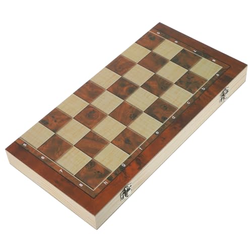 Alasum 1 Satz DREI in Einem Schach Dame Hinweis Backgammon-Spiel Kettendreieck-schachspiel Brettspiele Schachbrett Elektronisches Schach Bretter Kinderspiele Prüfer Schachspiele Hölzern von Alasum