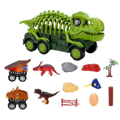 Alasum 1 Satz Dinosaurier fressendes Auto Auto puppenwagen playmobile Dinosaur Dino Auto -Rutschauto Simulationsdinosaurier zum Plastik Green von Alasum