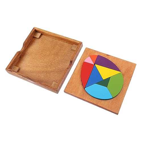 Alasum 1 Satz Ei-Tangram Farben kognitives Spielzeug Stapelspielzeug für Kleinkinder Spiele Rätsel Denksportaufgaben Puzzle-Brett Tangram-Puzzle Früherziehungsspielzeug Holz Colorful von Alasum