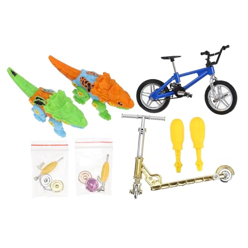 Alasum 1 Satz Fingerbike-Set geschirrset kollegen Fahrradliebhaber Skateboard- Mini-Fingerscooter Fingerspielzeug selber Machen Fahrradspielzeug Plastik Colorful von Alasum