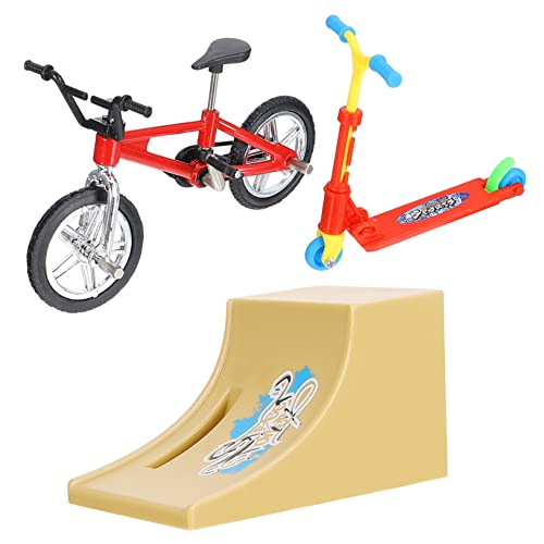 Alasum 1 Satz Fingerrad Fingersportspielzeug Fingerscooter Fingerspitzen-bewegungsspielzeug Lernspielzeug Finger Fahrradrampe Sportspielzeug Mit Fingerspitzen Rot Aluminiumlegierung von Alasum