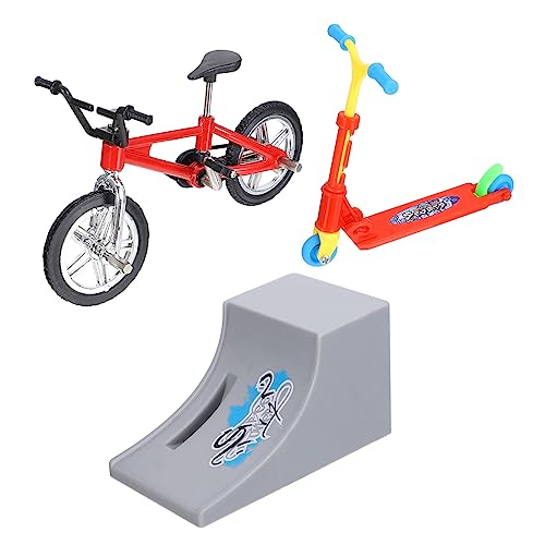 Alasum 1 Satz Fingerrad Mini-Skateboards Finger-Skateboards Mini-Spielzeug Finger Bike Spielzeug Mini-Finger-Scooter Freizeit Schreibtischspiel Spielzeug Fingersportspielzeug Plastik rot von Alasum