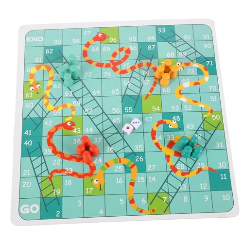 Alasum 1 Satz Fliegendes Schlangenschach aus Holz fliegendes Schach-Ludo-Brett Flugzeugschach Kinder Schachspielzeug Holz Spielset Brettspiel Spielzeug tragbares Schachspielzeug von Alasum