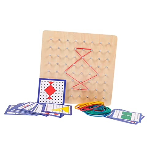 Alasum 1 Satz Geometrische Formen Nägel Kinder Geoboard Spielzeug Grafisches Lernspielzeug Montessori Spielzeug Geoboard Mathematisches Grafisches Puzzle Spielzeug Manipulatives von Alasum