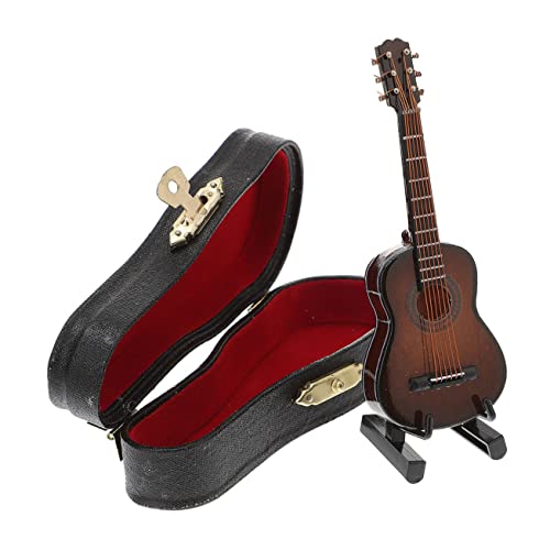 Alasum 1 Satz Gitarrenmodell Miniaturdekoration Kinder Gitarre Klassische Gitarre Classical Guitar Spielzeug Mini-Gitarre winzige Gitarre Spielzeughaus dekor Kunststoff Coffee von Alasum