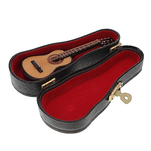 Alasum 1 Satz Gitarrenverzierungen Mini-Akustikgitarren-Statue Gitarrendekor Living Room Decoration wohnzimmerdeko Puppenhaus-Mini-Gitarrenmodell Mini-Gitarren-Modell-Dekor Kunststoff von Alasum