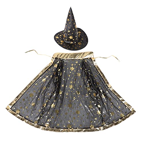 Alasum 1 Satz Halloween-Umhang Zaubererumhang für Kinder Cosplay Kid Wizard Cape und Hut Kinderhüte Halloween umhang Halloween Costume Zaubererumhang für Cosplay Cosplay-Umhang für Kinder von Alasum