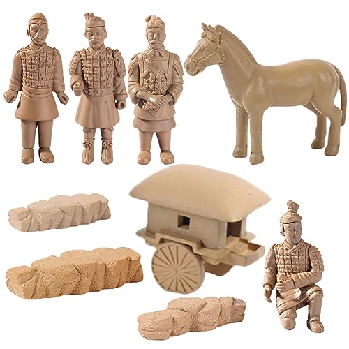 Alasum 1 Satz Hobbypferd Exquisite Pferdedekorationen Dekore Terrakotta-Soldat Exquisites Kriegerdekor Desktop-terrakotta-Krieger-Ornament Terrakotta-Krieger-Figur Figuren Welche Auto PVC von Alasum