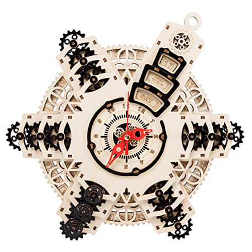 Alasum 1 Satz Holzpuzzles für für kinderspielzeug Erwachsene Puzzle rätsel für Erwachsene Erwachsenen Puzzle Modell digital Uhren Uhr bausatz aus Holz Uhr-Puzzle von Alasum