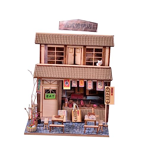 Alasum 1 Satz Kabinenmodell Zubehör Rätsel Kinderpuzzle Puppenhaus im Stil puppenhaus bausatz selber Machen Miniatursachen Spielzeug Puzzle-Modell aus Holz Holzhaus-Puzzle-Set Brown von Alasum