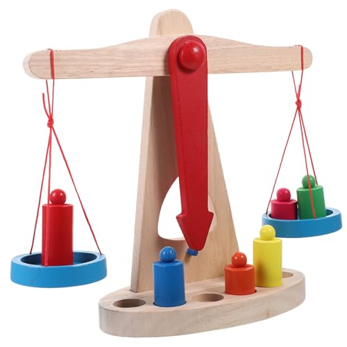 Alasum 1 Satz Kinder holzspielzeug lernspielzeug zabawki stymulujące rozwój Stem Spielzeug Mathe-Zählspiel Balance Waage DIY Spielzeug DIY-Montagespielzeug hölzern von Alasum