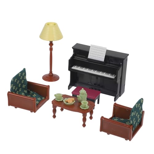 Alasum 1 Satz Klaviersofa-Spielzeug puppenhaus Klavier Set Mini-Spielzeug zum Vortäuschen Mini-Hausspielzeug für Kinder Kinderspielzeug Heimdekorationen Miniatur-Klavierdekor Piano-Modell von Alasum