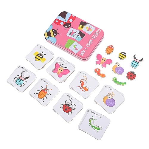 Alasum 1 Satz Kognitives Matching-Puzzle Puzzle-Spielbrett früh Farbsortierspiel Spielzeug Kinder Puzzle rätselbuch Kinder Brettspiel für Kinder logisches Trainingsspielzeug Holz von Alasum