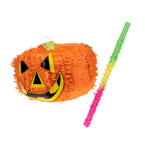 Alasum 1 Satz Kürbis Piñatas Süßigkeiten-Kürbis-Piñata Halloween-Hängedekoration halloween dekoration halloween kürbis Halloween-Partyzubehör dekorative Piñata Party-Piñata Papier Orange von Alasum